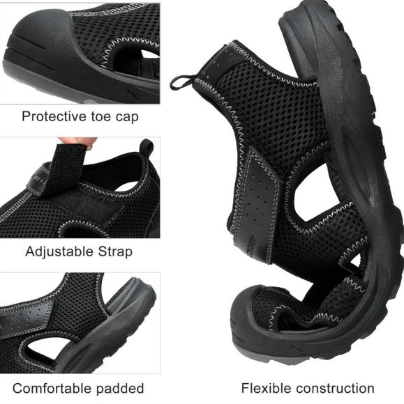 👣CAMEL CROWN Men's Mesh Hiking Sandals Closed-Toe Beach Sandal for Athletic - Picture 7 of 7